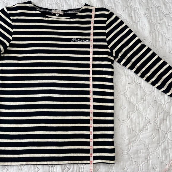 Armor Lux Fairtrade Cotton Breton Stripe Long Sleeve Top XS Navy/White - Picture 6 of 14
